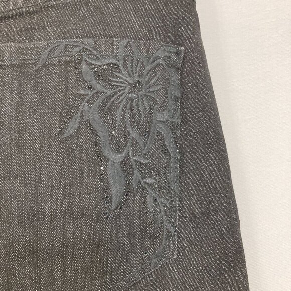 NYDJ size 10 Black/Gray Mid Rise Bootcut Jeans - Picture 10 of 11